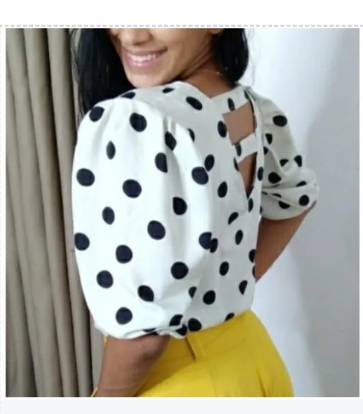 Molde Blusa Manga Bufante e Decote V. Gradação 36 ao 48