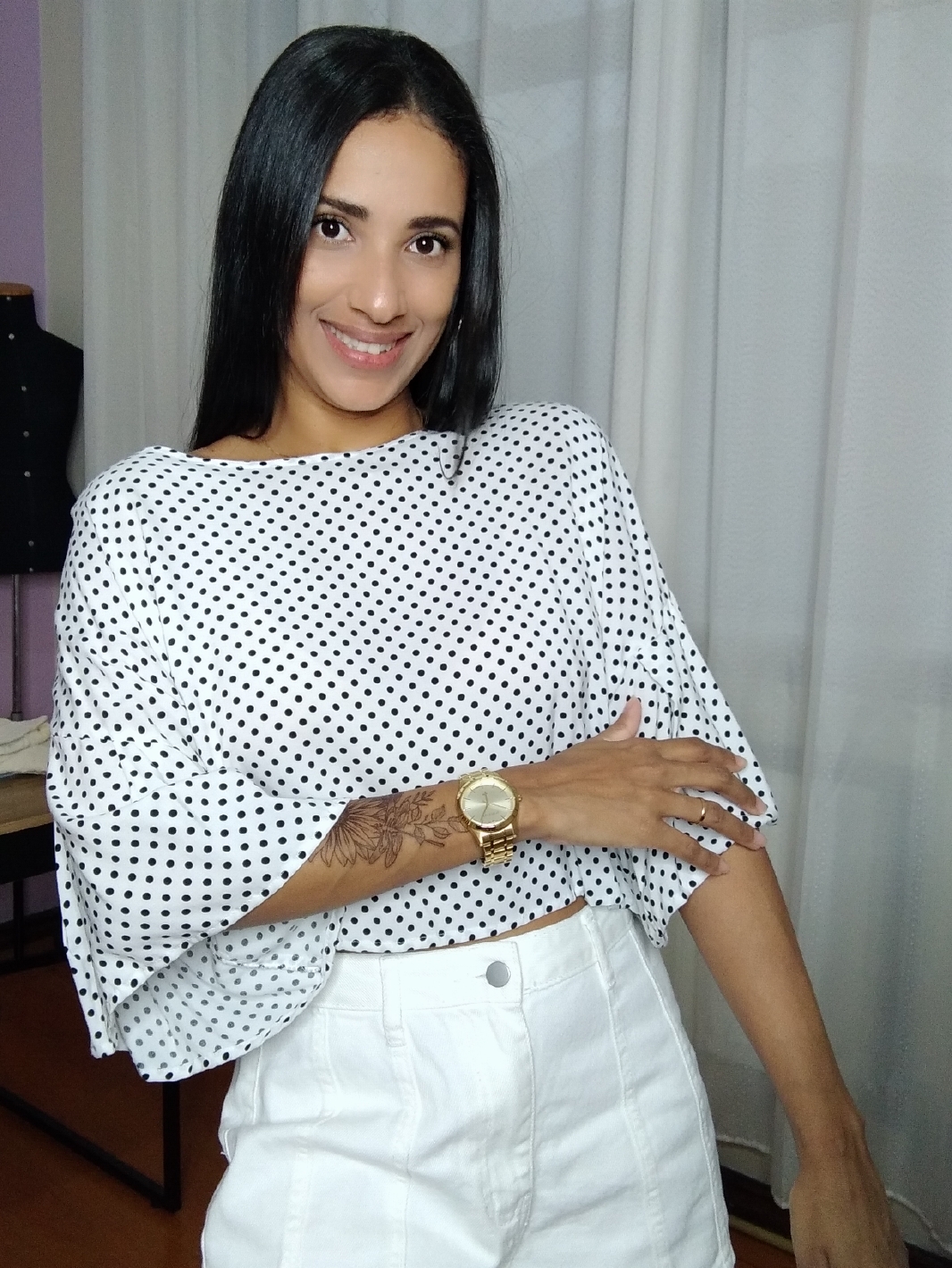 Molde Blusa Bata com manga babado, Gradação 36 sao 48