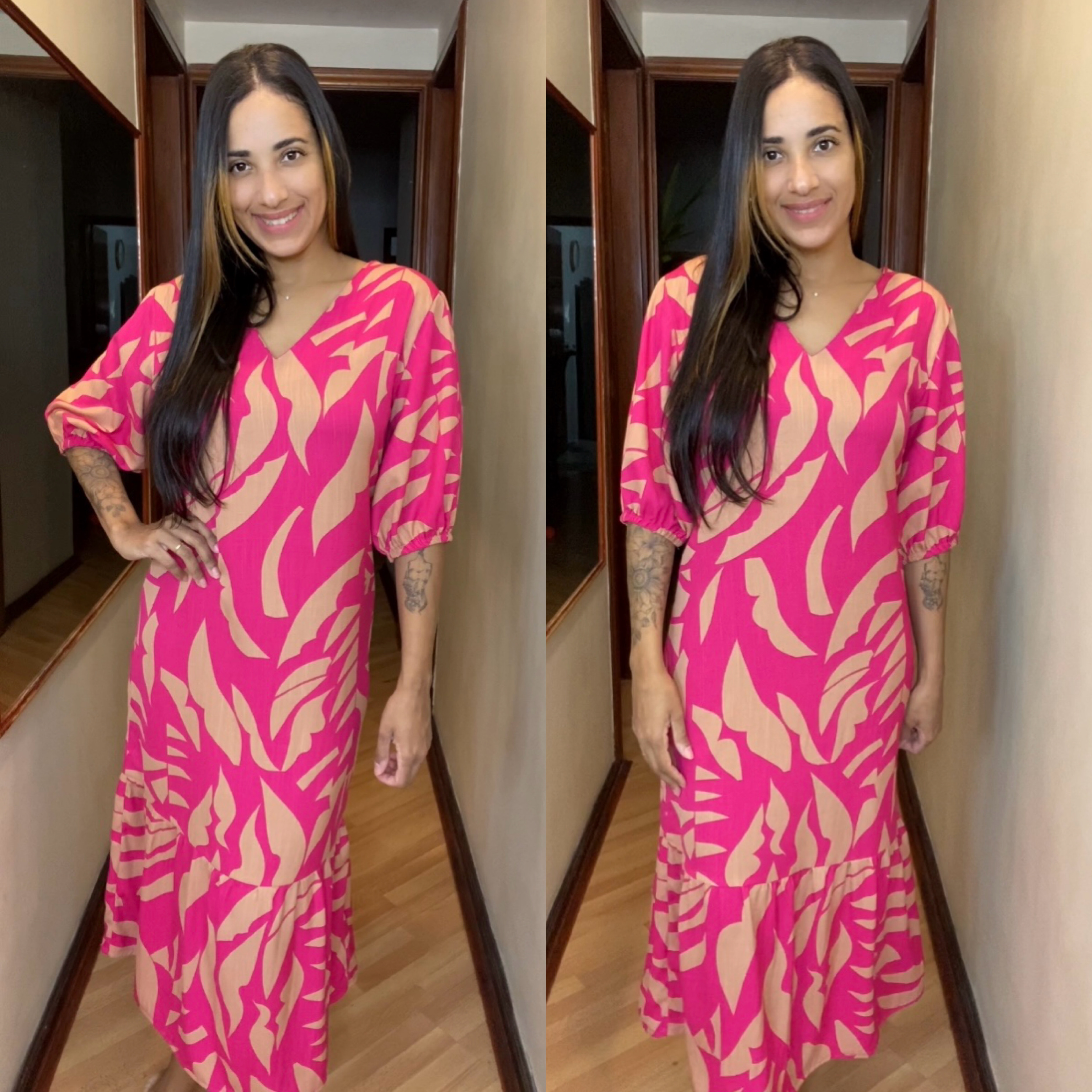 Molde Vestido manga 3/4, gradação 36 ao 48