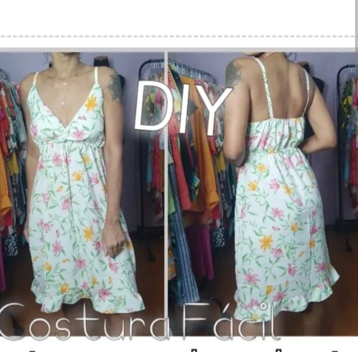 Molde Vestido de alça transpasse, gradação 36 ao 48