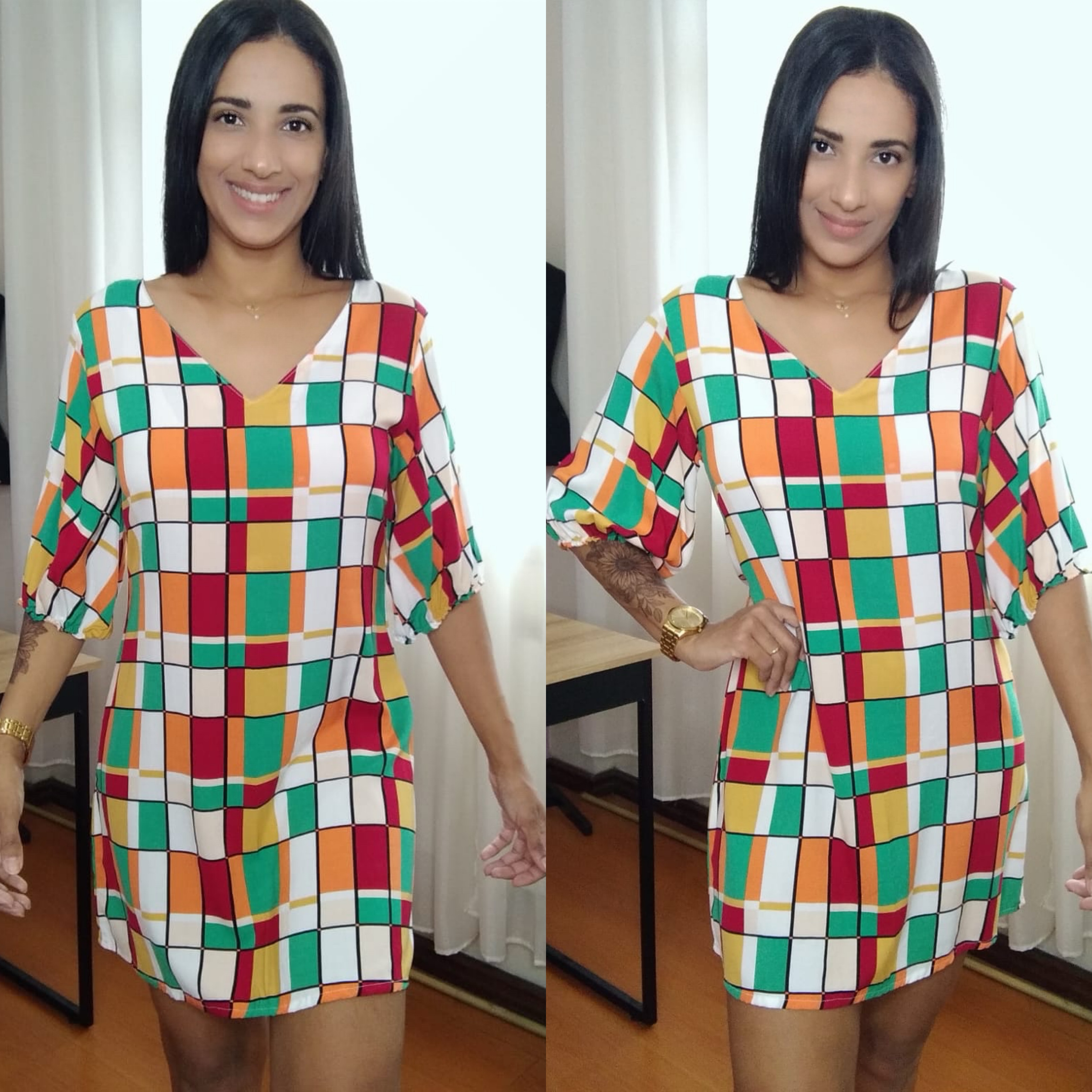 Molde Vestido manga 3/4, gradação 36 ao 48