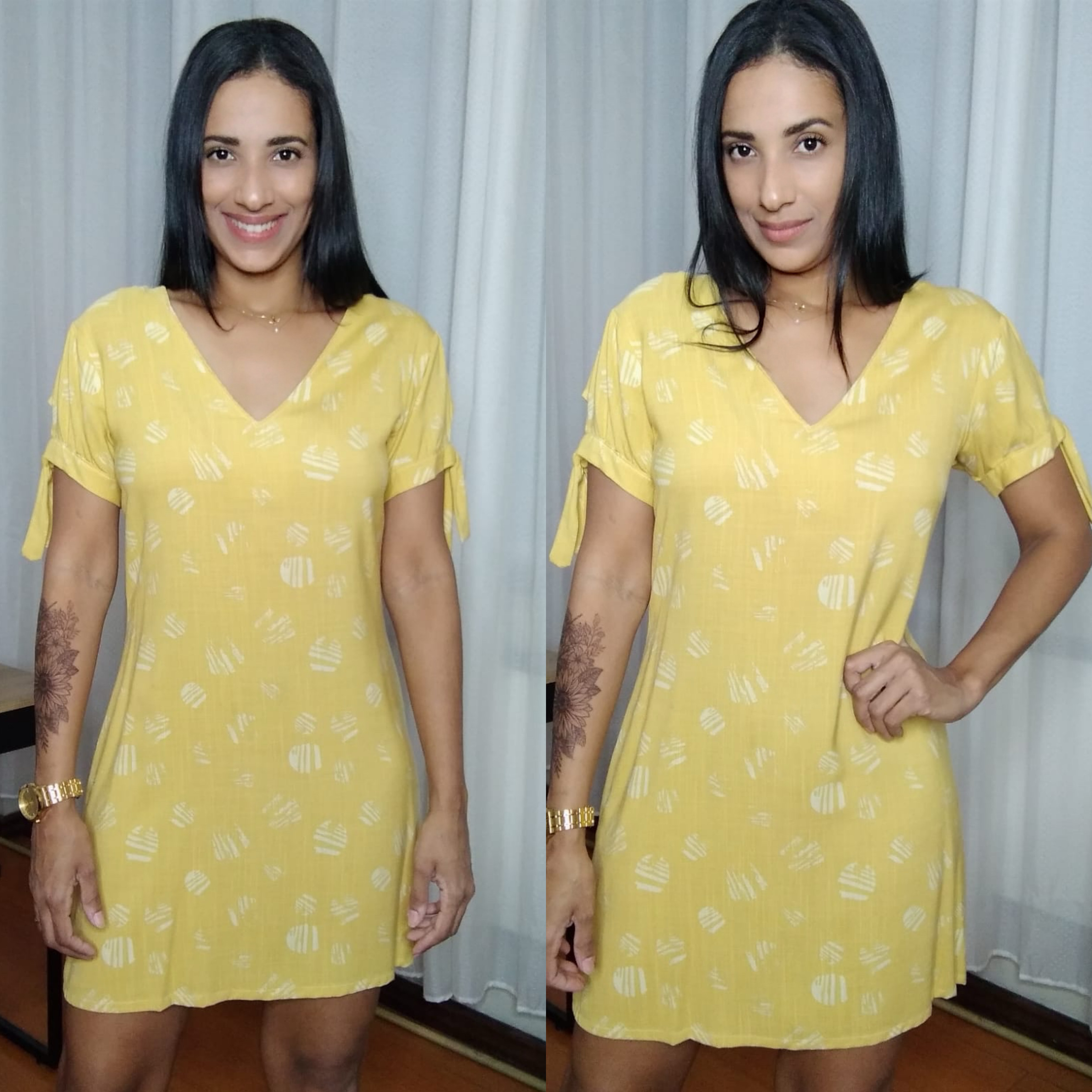 Molde Vestido com amarração na manga, gradação 36 ao 48