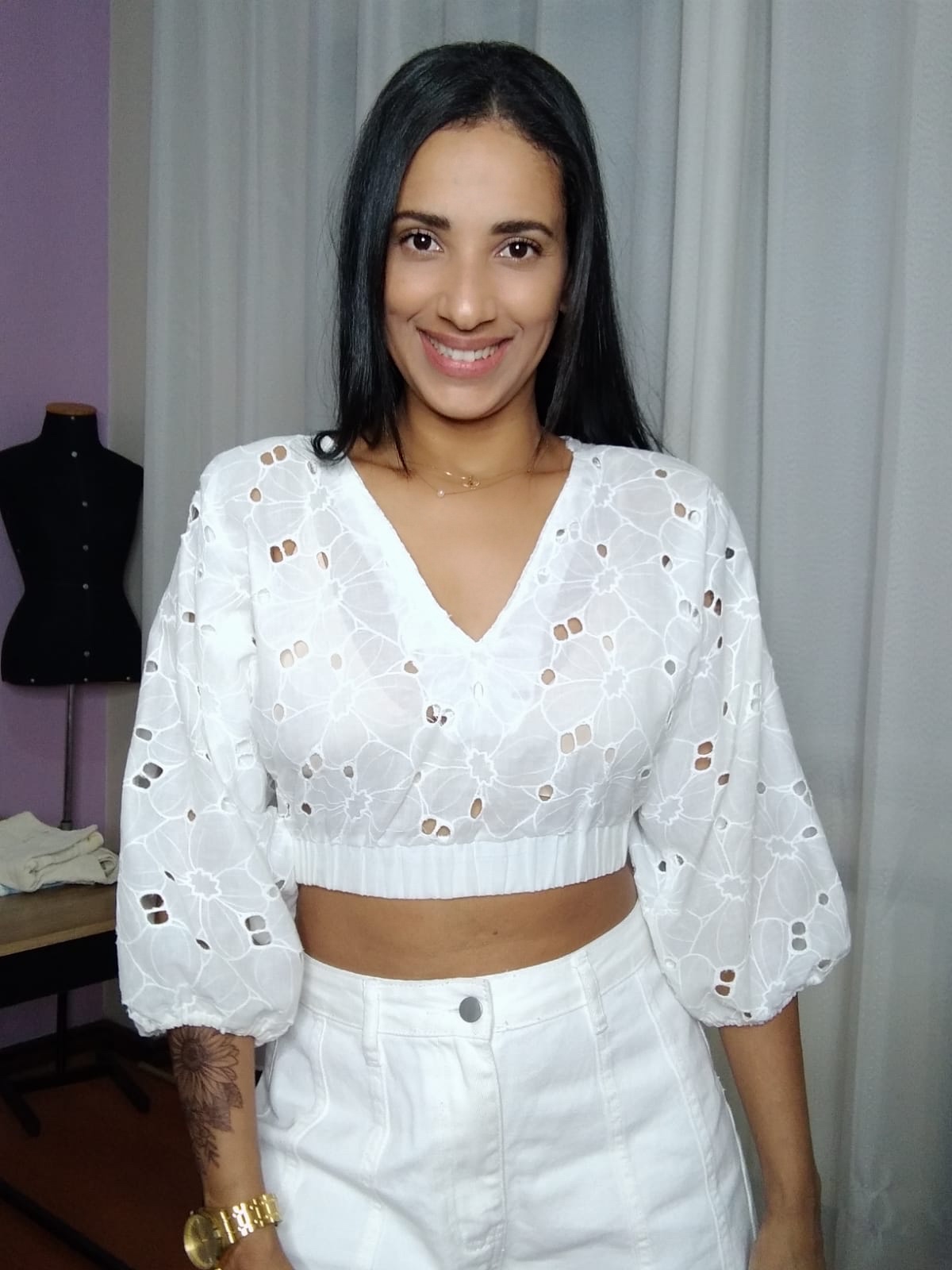 Molde Blusa Cropped, gradação 36 ao 48