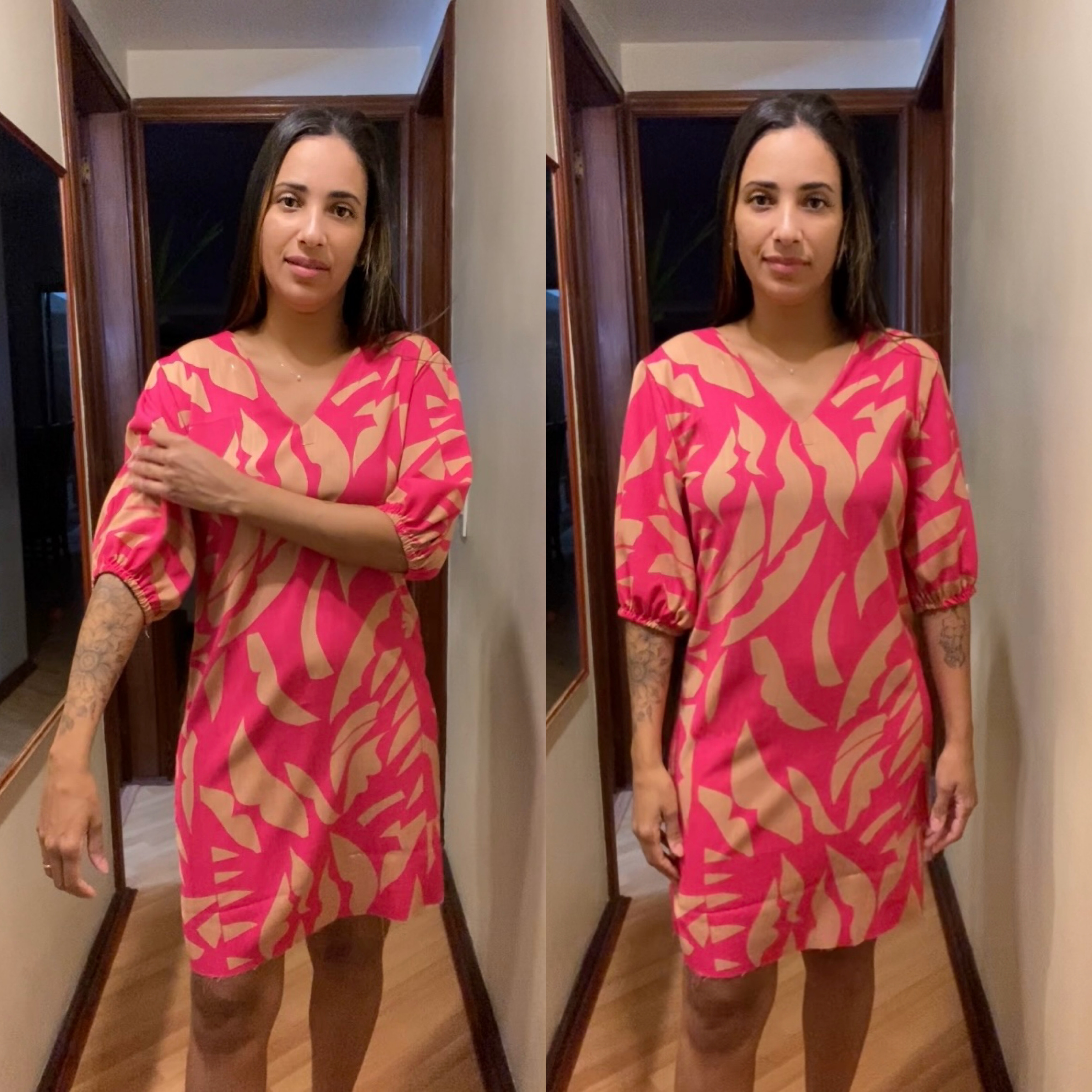 Molde Vestido manga 3/4, gradação 36 ao 48