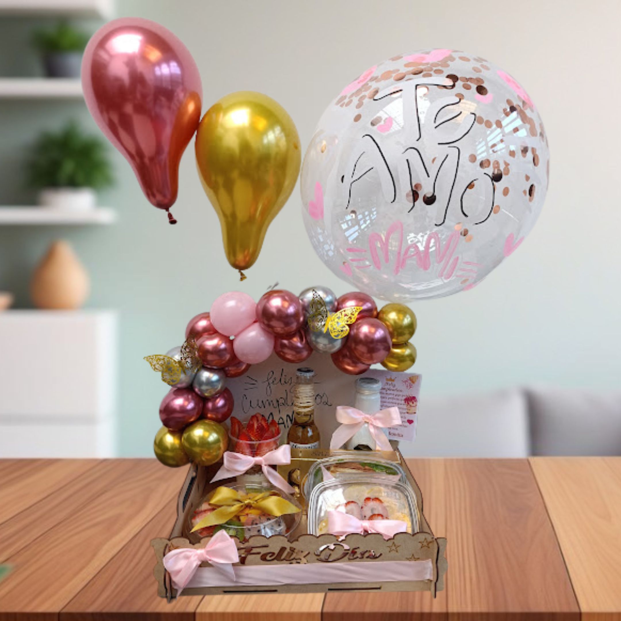 Desayuno sorpresa con globos