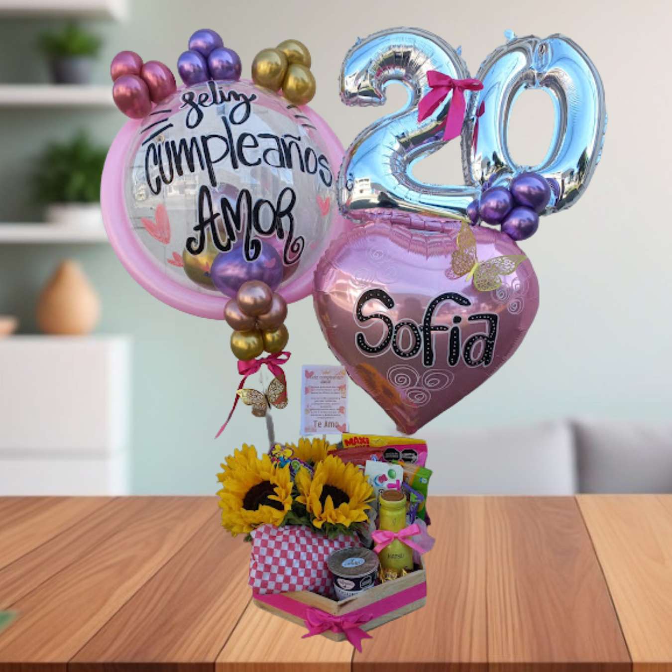 Arreglo de cumpleaños personalizado