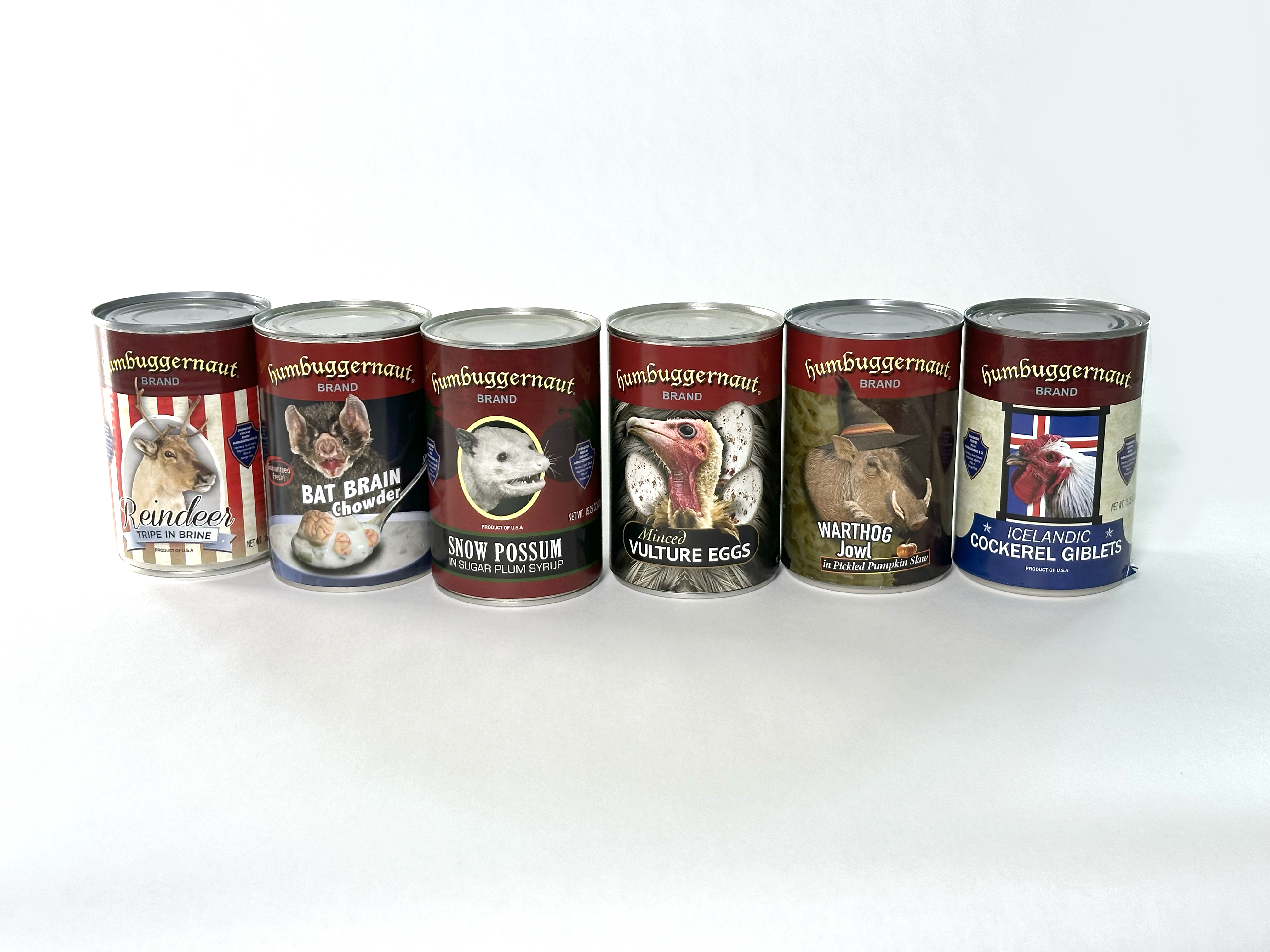 Humbuggernaut Fine Canned Food Labels (Set of 6)