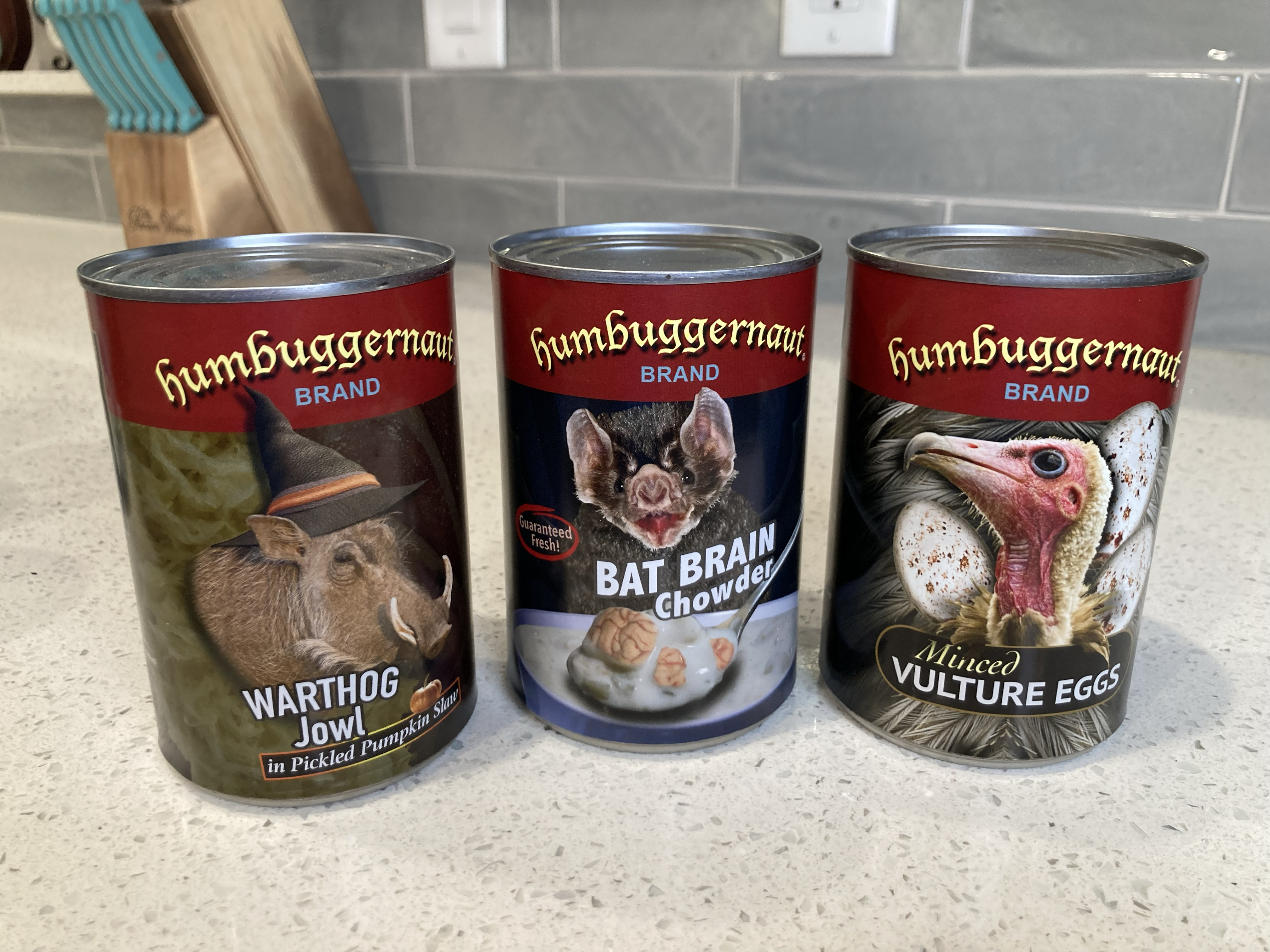 Humbuggernaut Fine Canned Food Labels (Set of 6)
