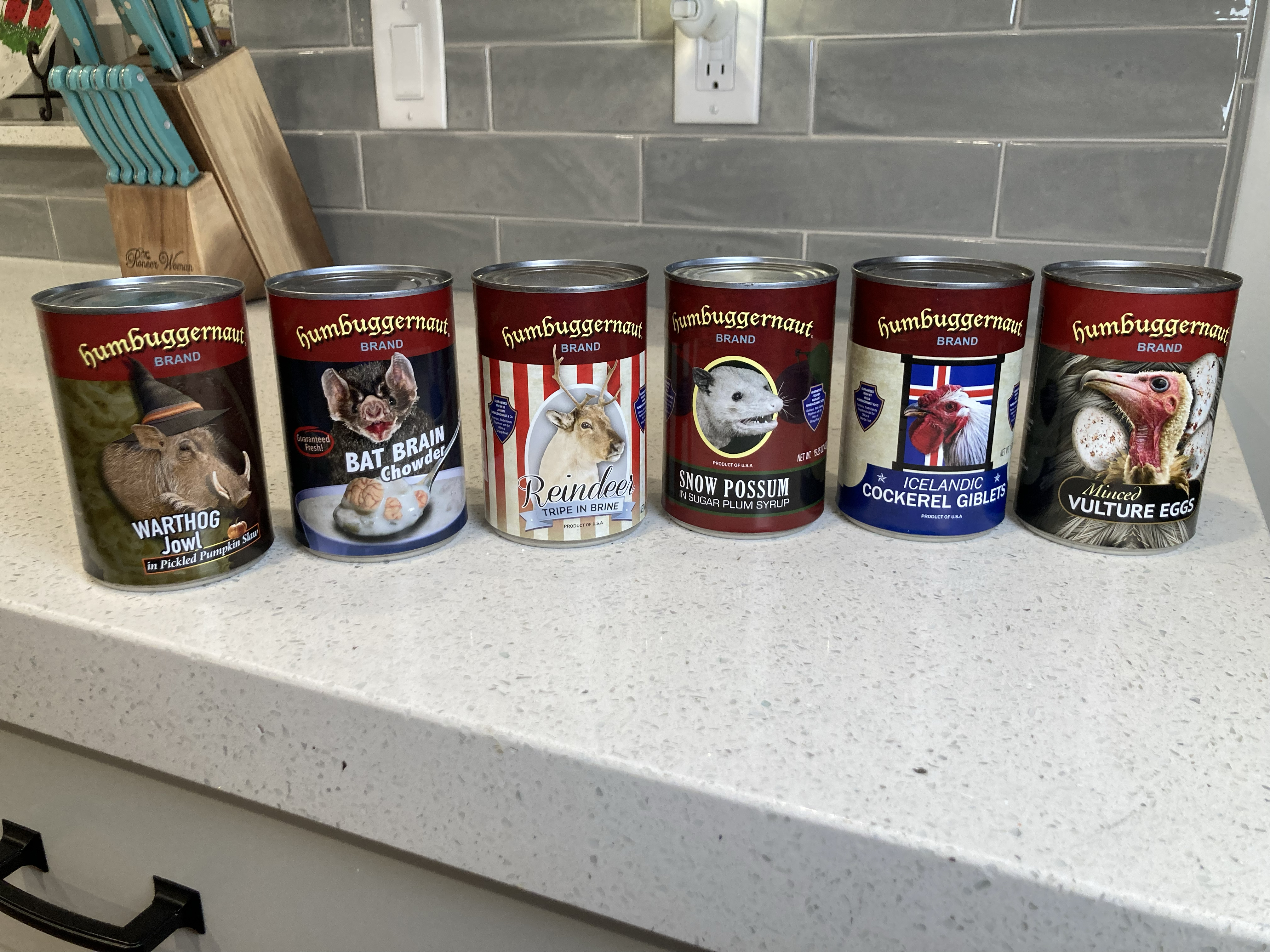 Humbuggernaut Fine Canned Food Labels (Set of 6)