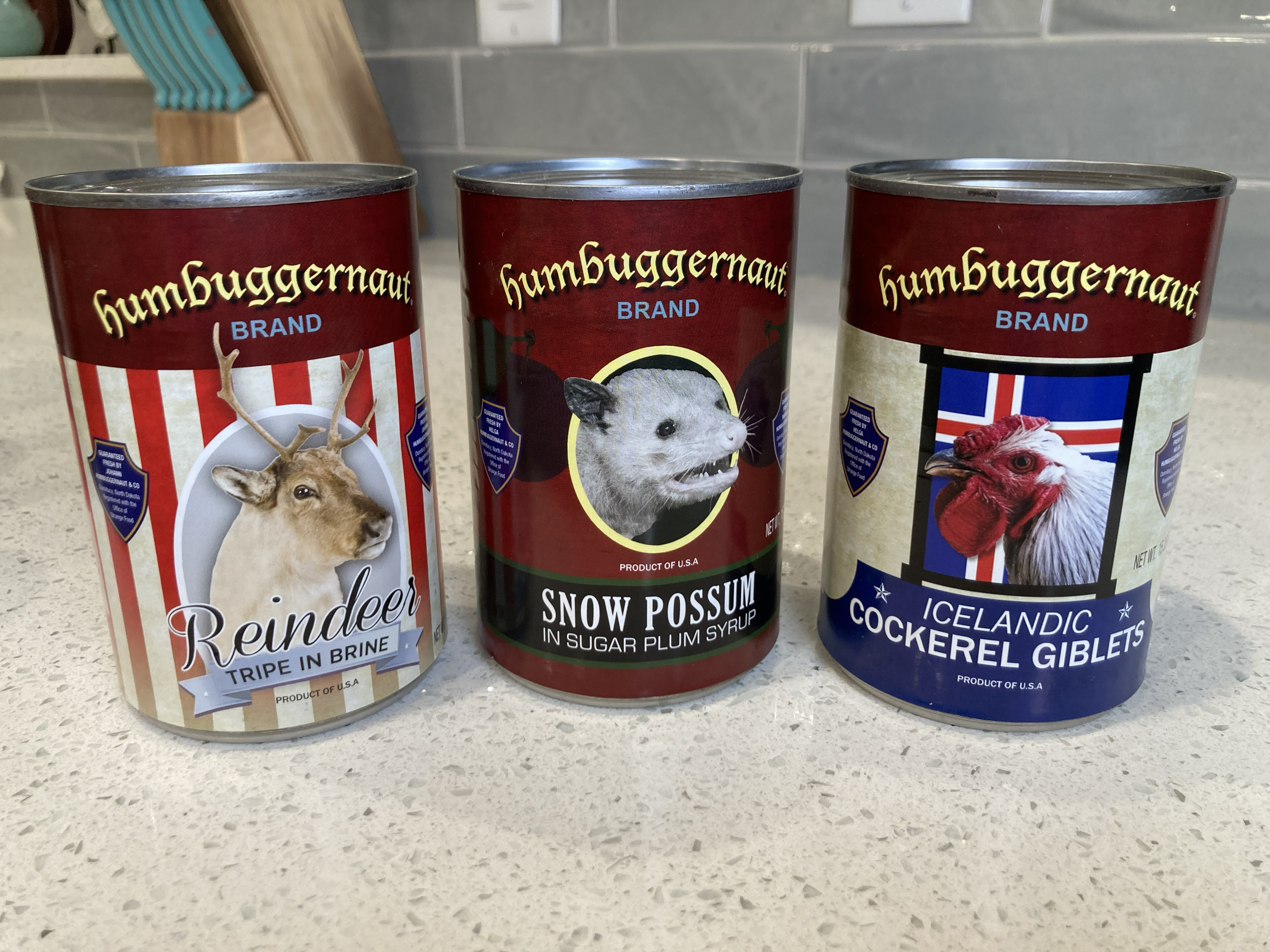 Humbuggernaut Fine Canned Food Labels (Set of 6)