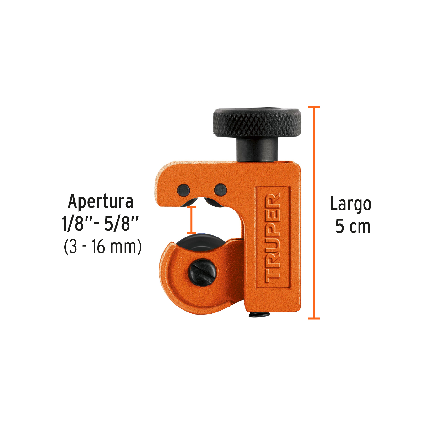 CORTADOR DE TUBO MINI 1/8"-5/8" TRUPER