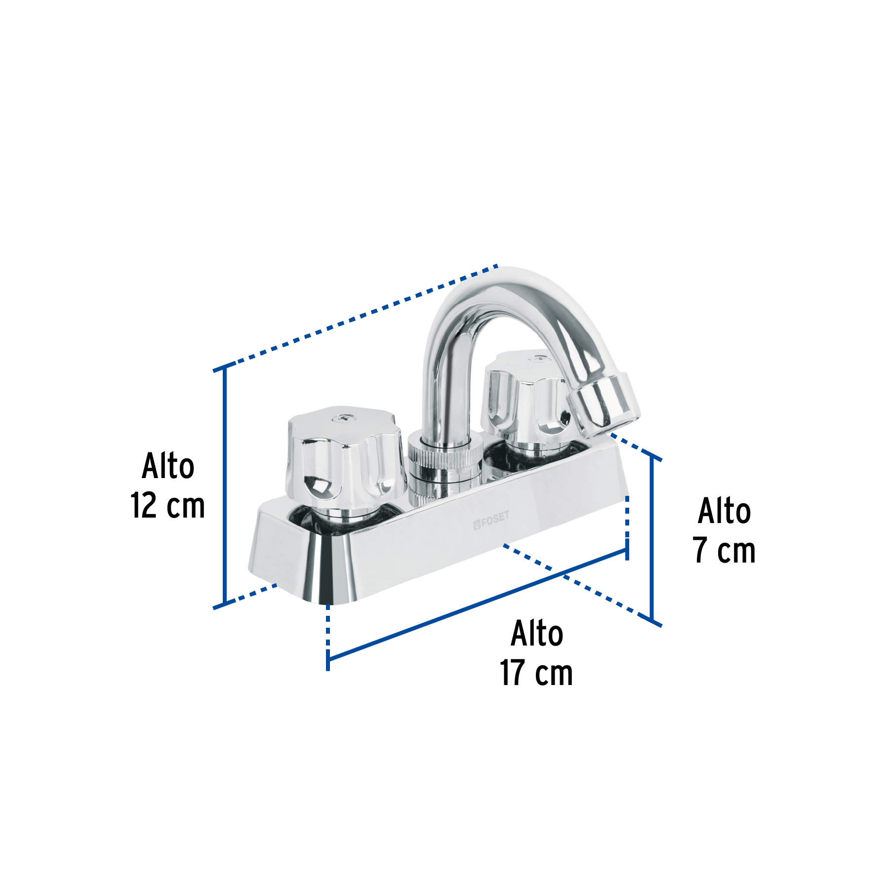 MEZCLADORA PLASTICA PARA LAVABO MP-050 FOSET