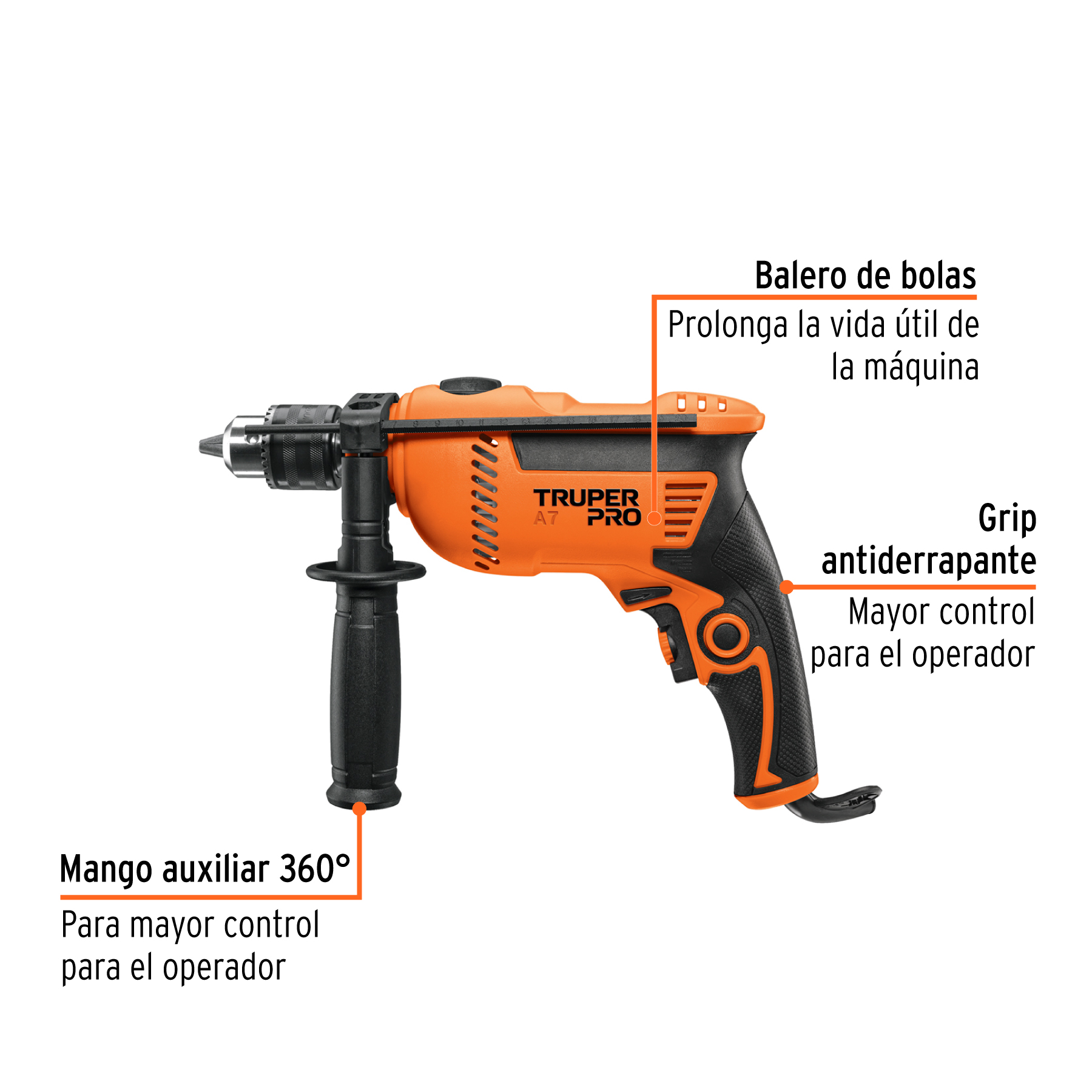 ROTOMARTILLO 1/2" 650W TRUPER PRO