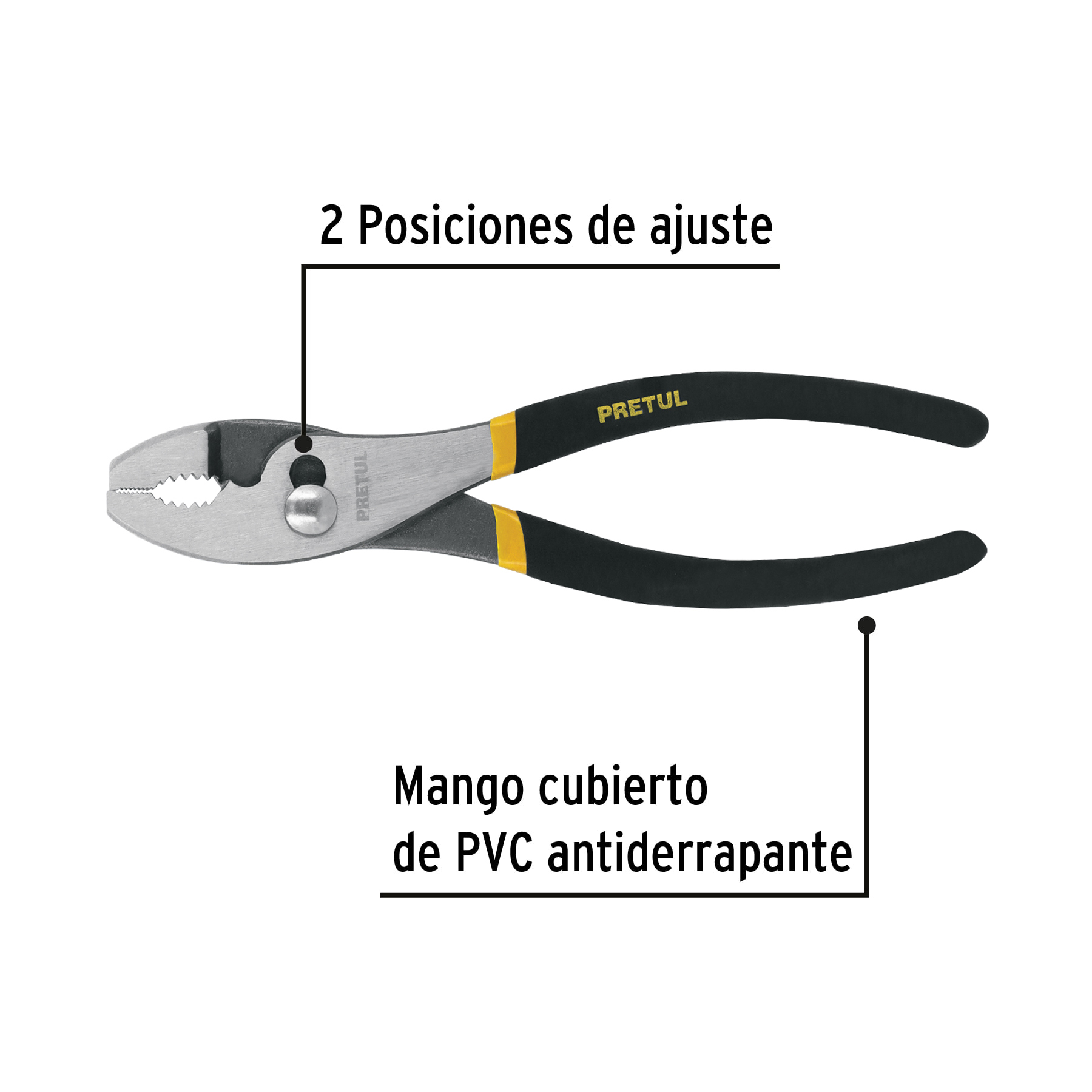 PINZAS DE CHOFER 8" PRETUL