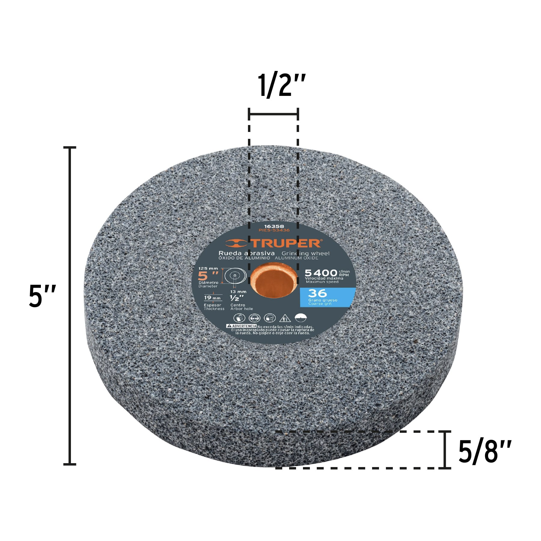 ESMERIL DE BANCO DE 5" DE 1/6 HP 120W PRETUL