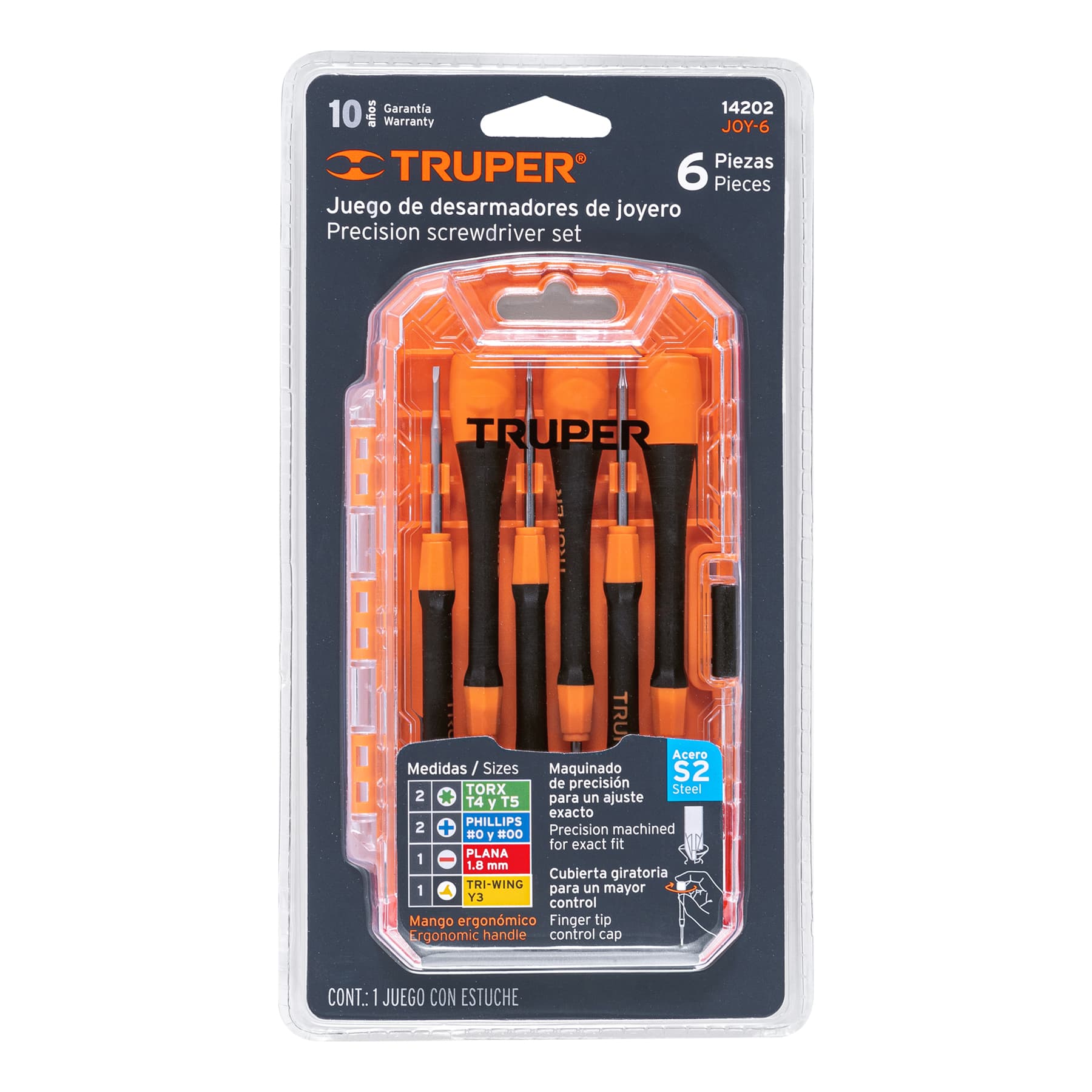 JUEGO CON DESARMADORES DE PRECISION, 6 PIEZAS TRUPER