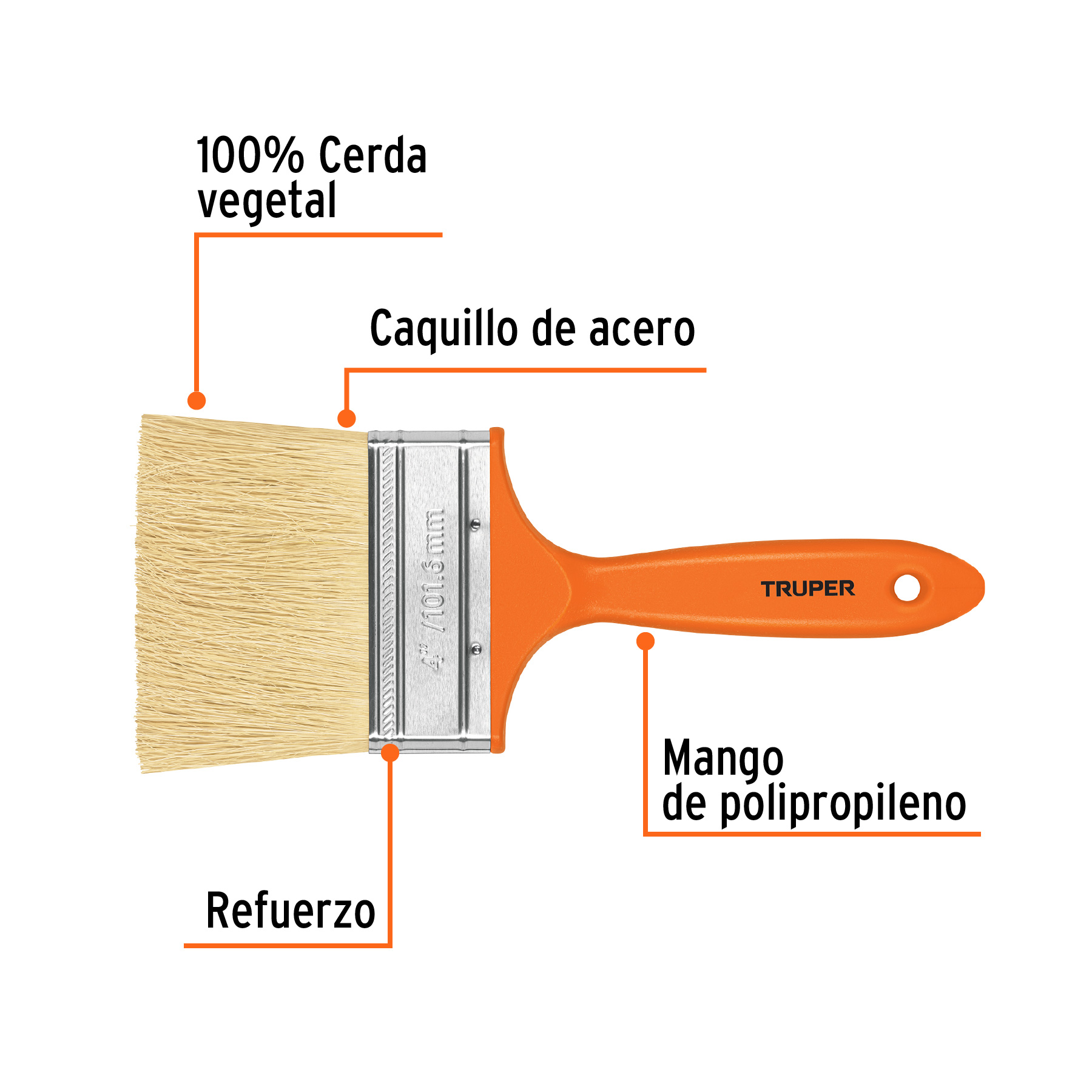 BROCHA CALZOMINA  4" TRUPER