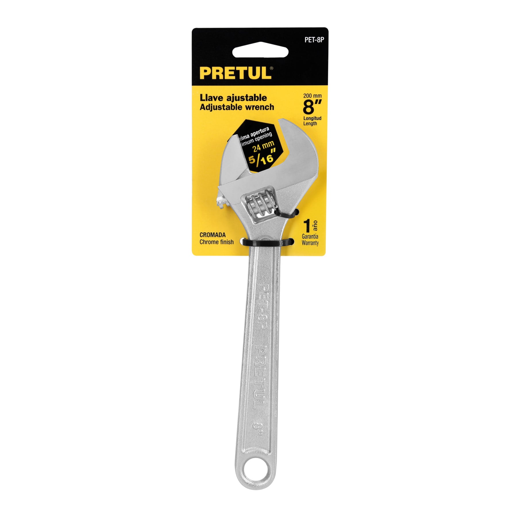 LLAVE AJUSTABLE 8" PRETUL