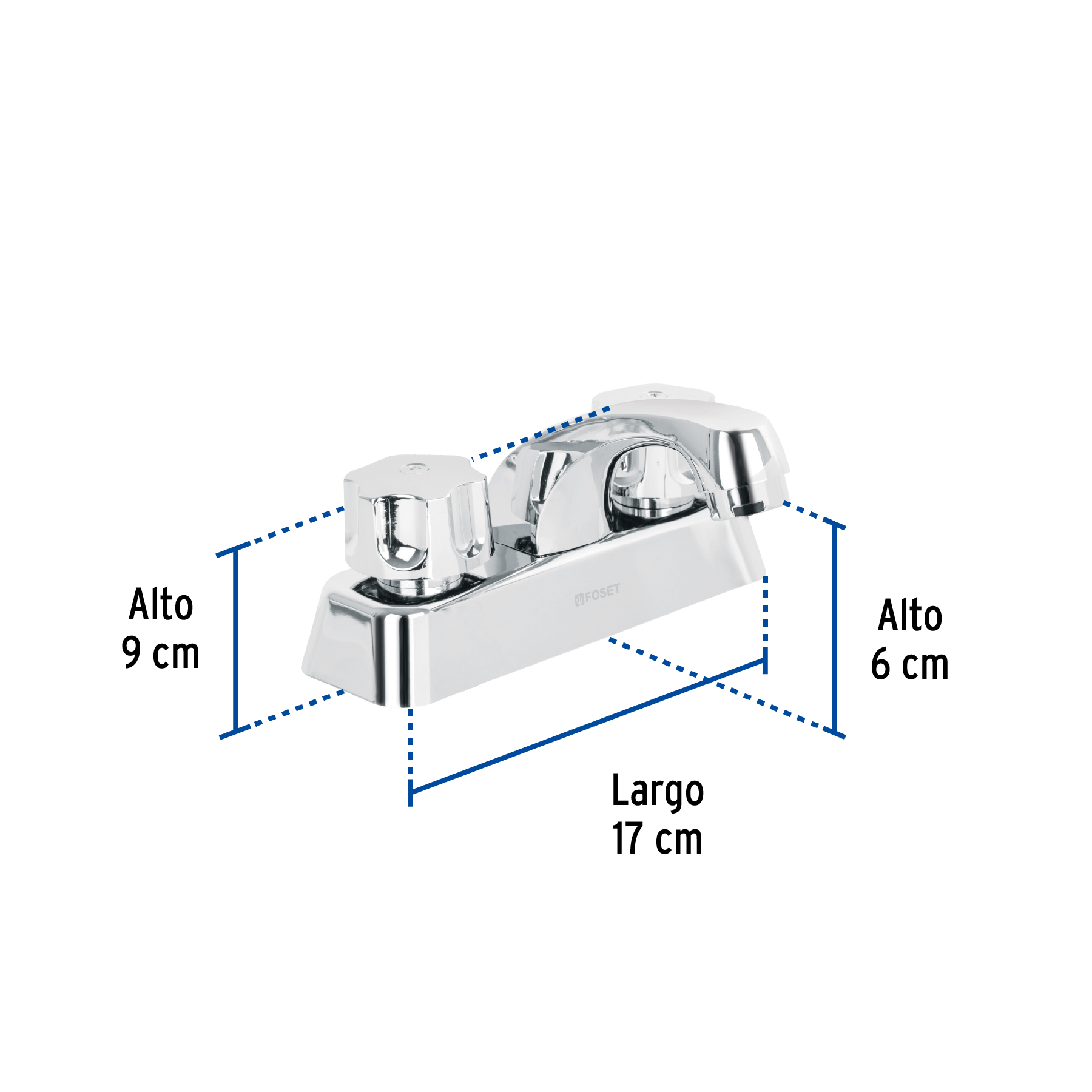 MEZCLADORA PLASTICA P/LAVABO MP-048 FOSET BASIC