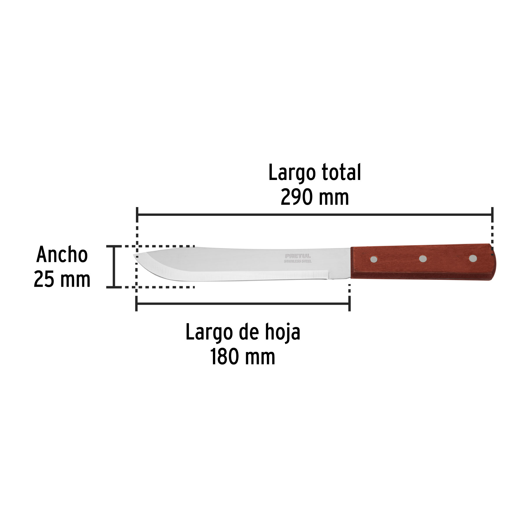CUCHILLO CEBOLLERO 7" PRETUL