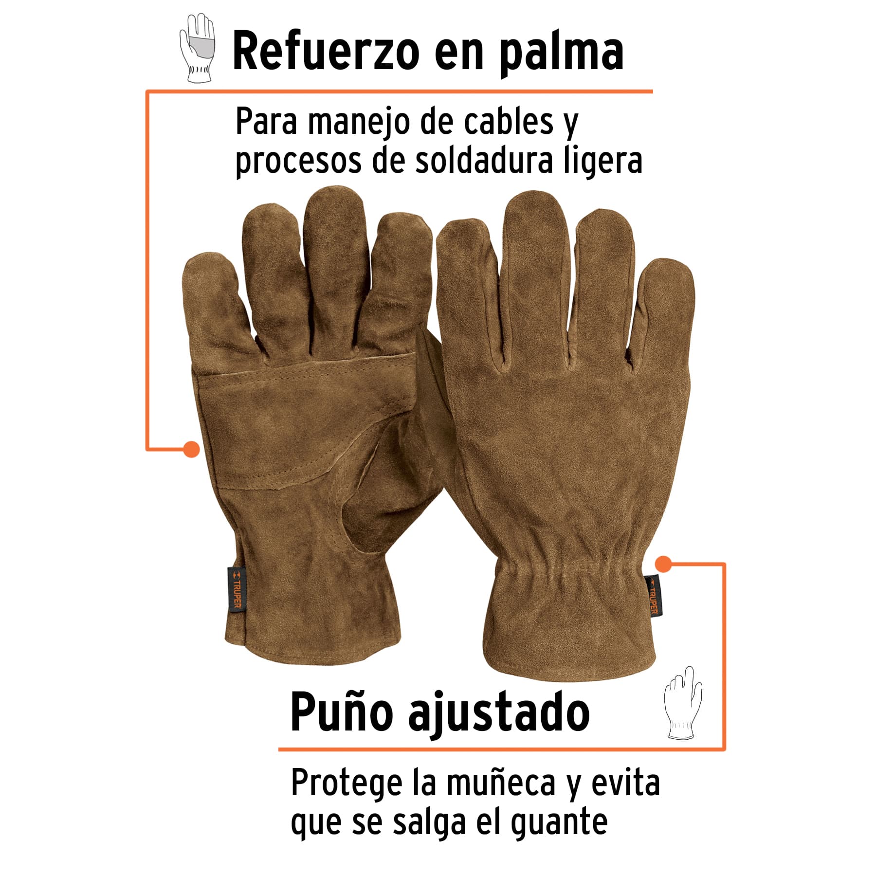 GUANTES DE CARNAZA PREMIUM TRUPER