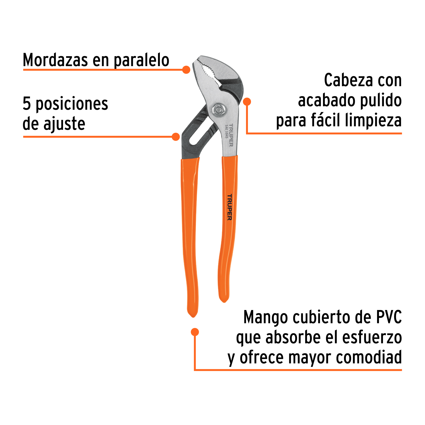 PINZA DE EXTENSION 10" TRUPER