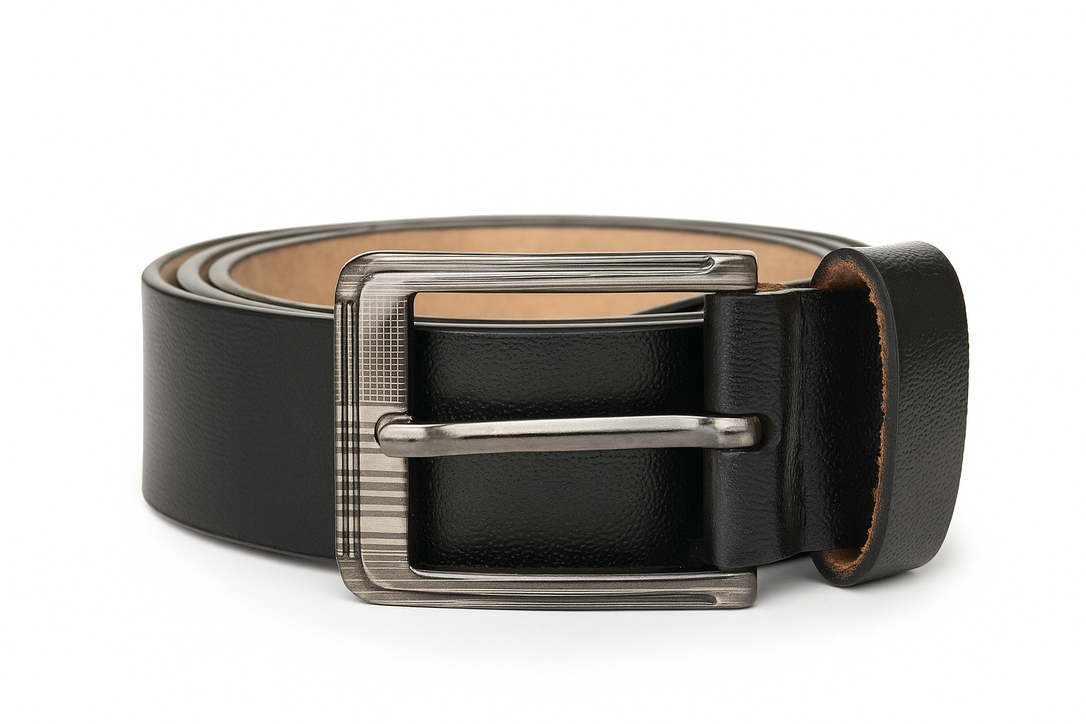 Classic Black Leather Belt