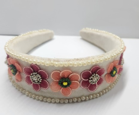 Floral Embroidered Headband