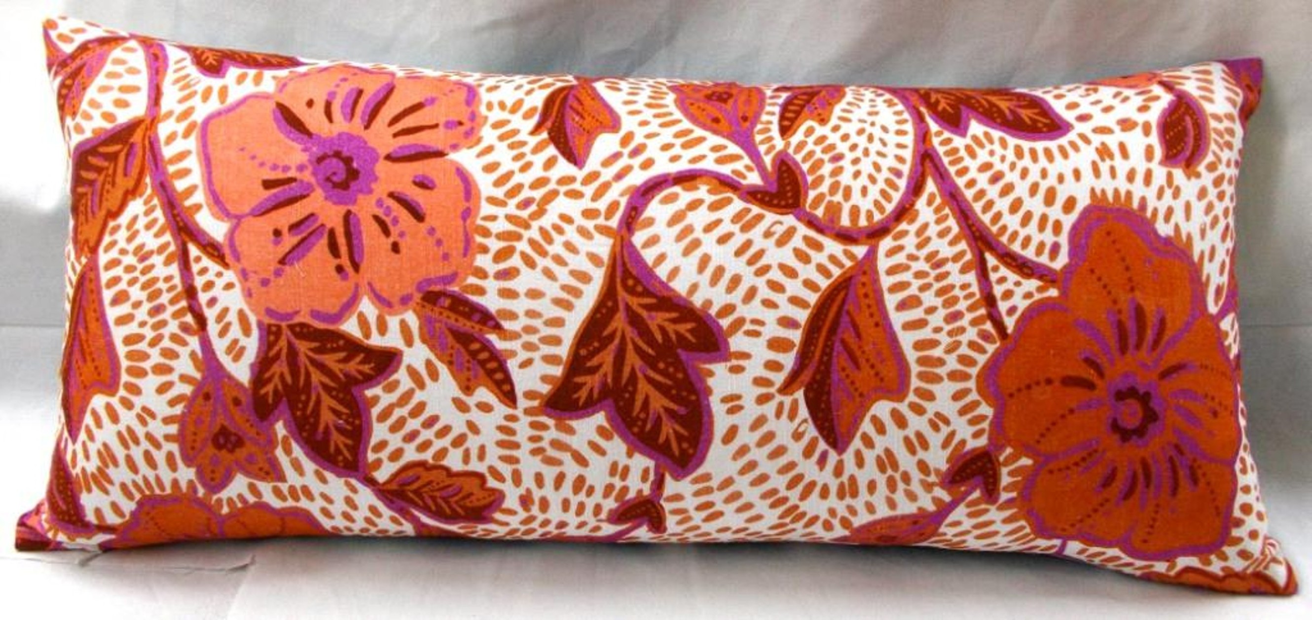 Floral Decorative Bolster Pillow