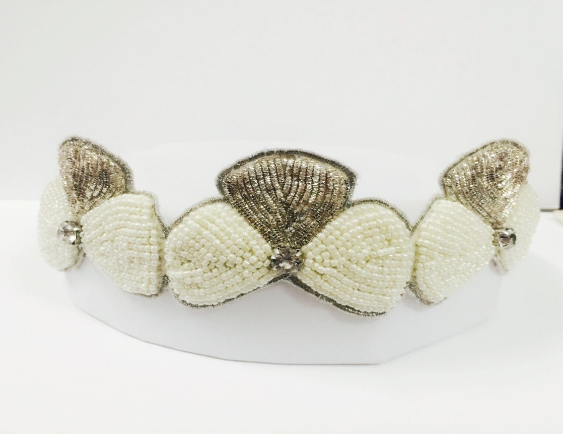 Beaded Seashell Headband