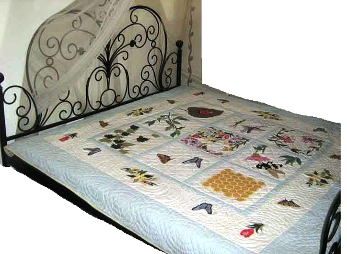 Embroidered Patchwork Quilt