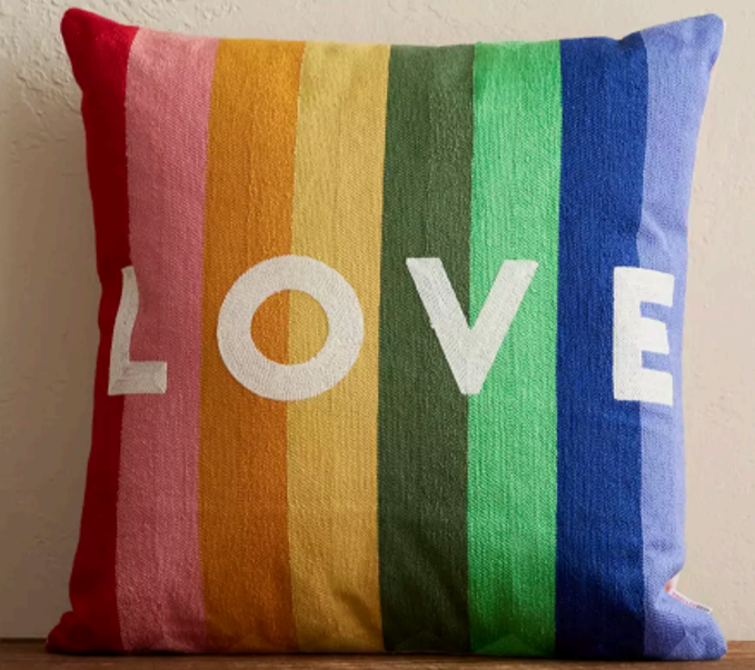 Rainbow Love Throw Pillow