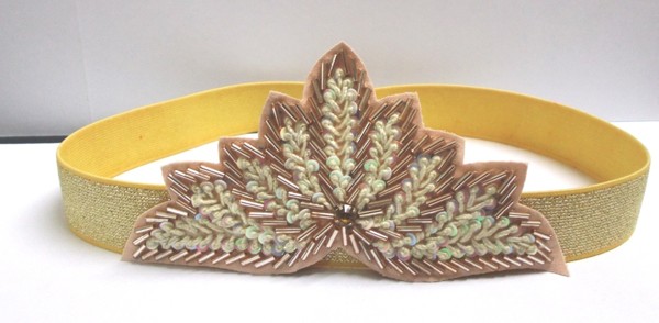 Embroidered Leaf Headband