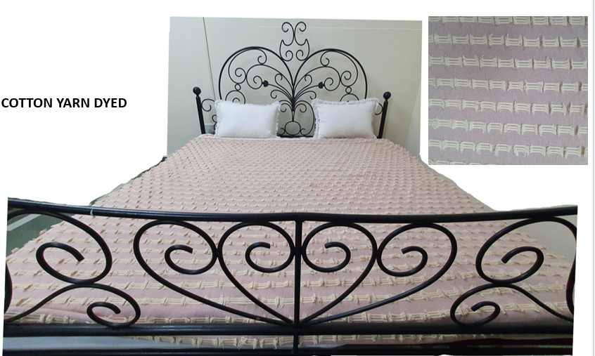 Cotton Yarn Dyed Bedspread