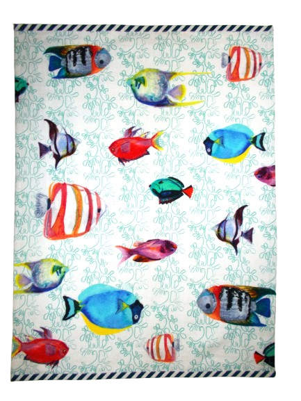 Colorful Fish Pattern Beach Towel
