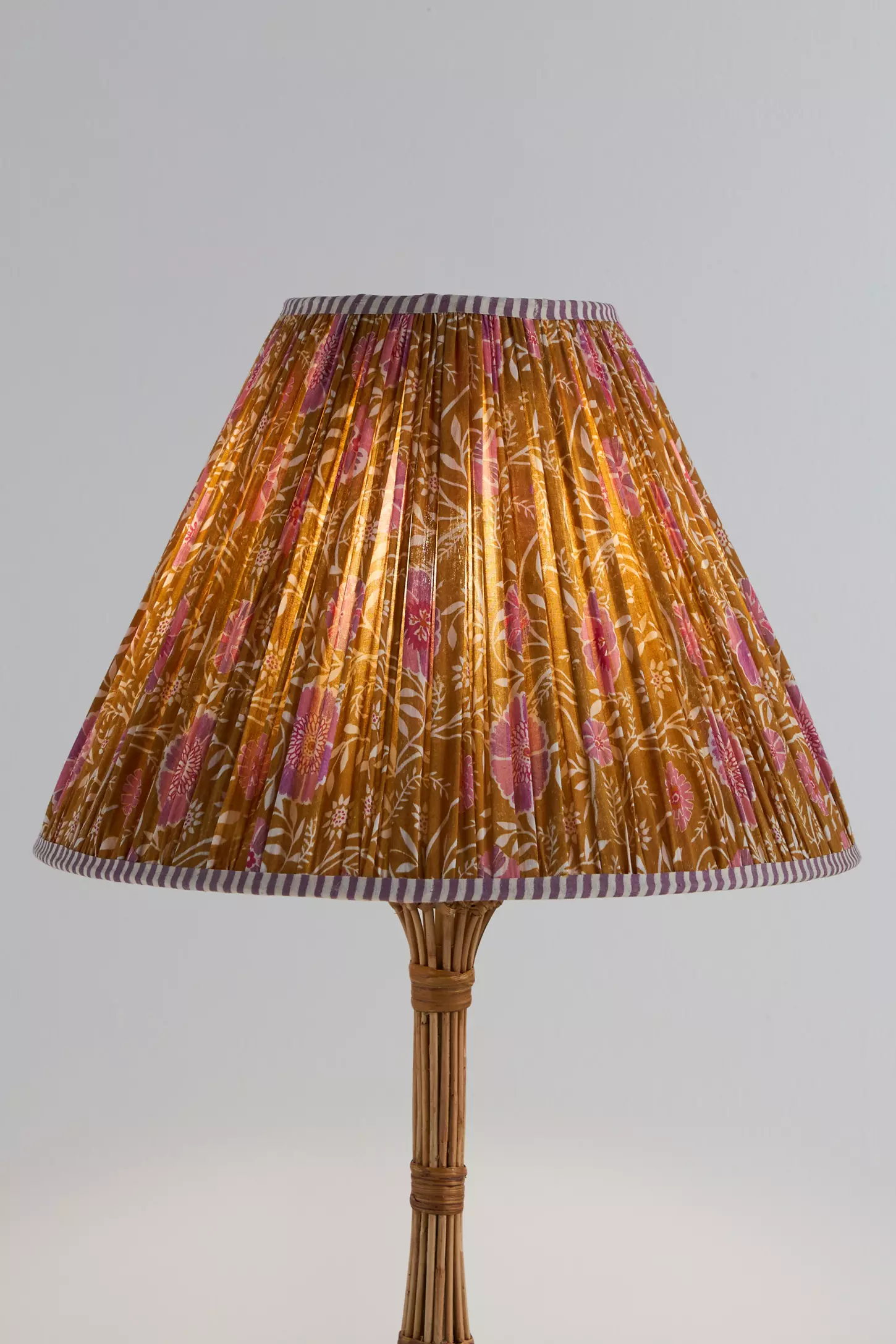 Pleated Floral Lampshade