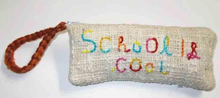 Handmade Burlap Pencil Case