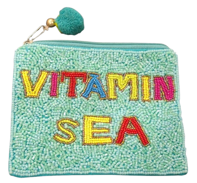Vitamin Sea Beaded Pouch