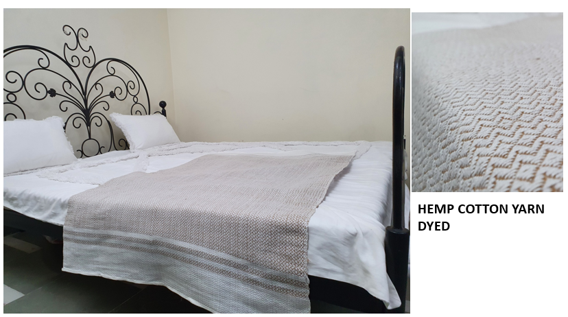 Dyed Hemp Cotton Yarn Blanket