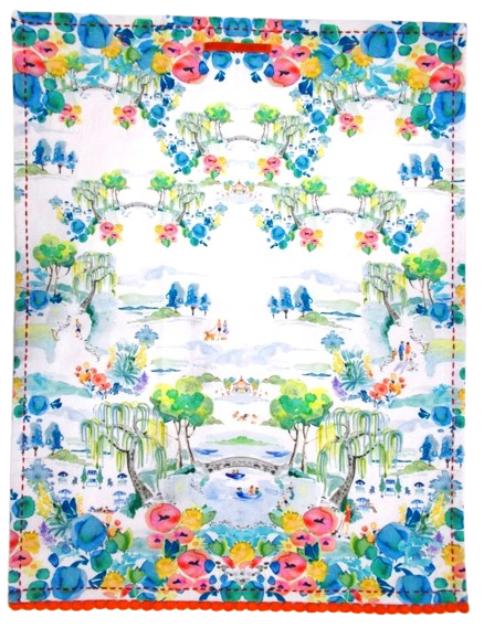 Watercolor Floral Tea Towel