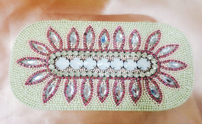Beaded Floral Clutch Bag