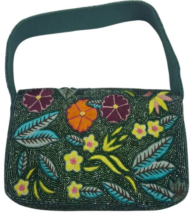 Embroidered Floral Handbag