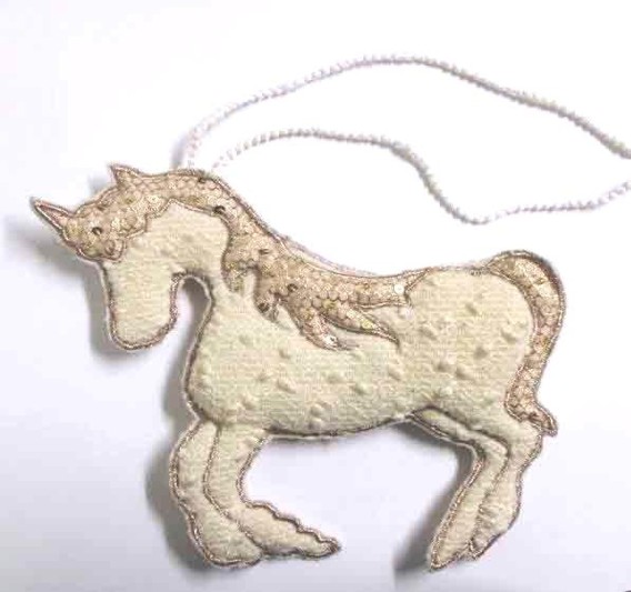 Handmade Felt Unicorn Ornament