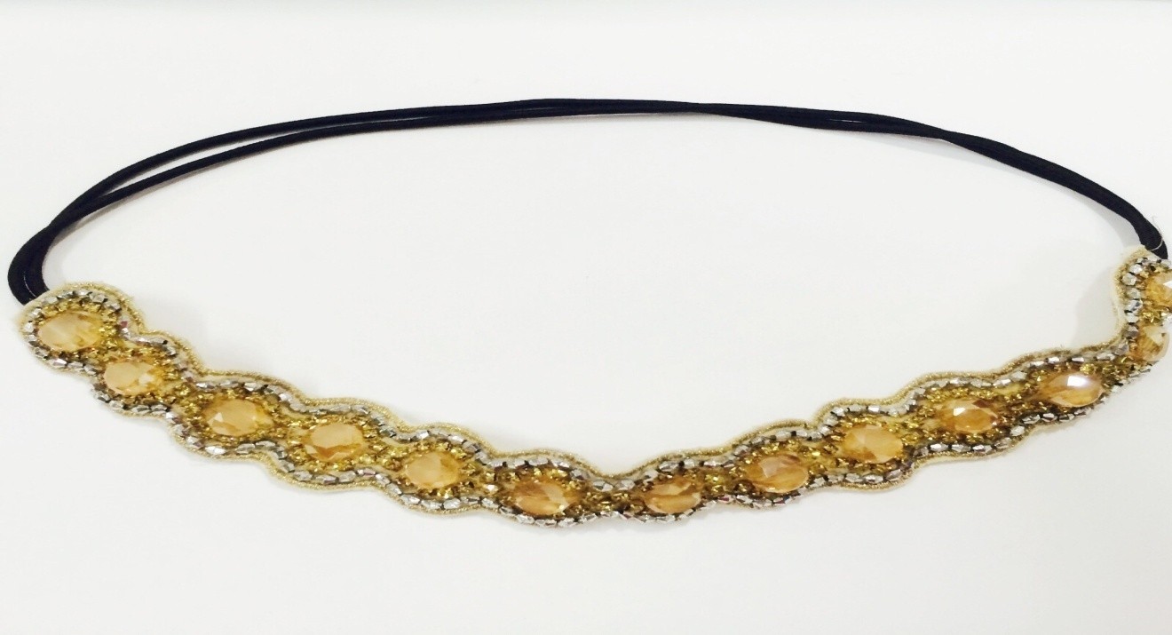 Gold Beaded Headband