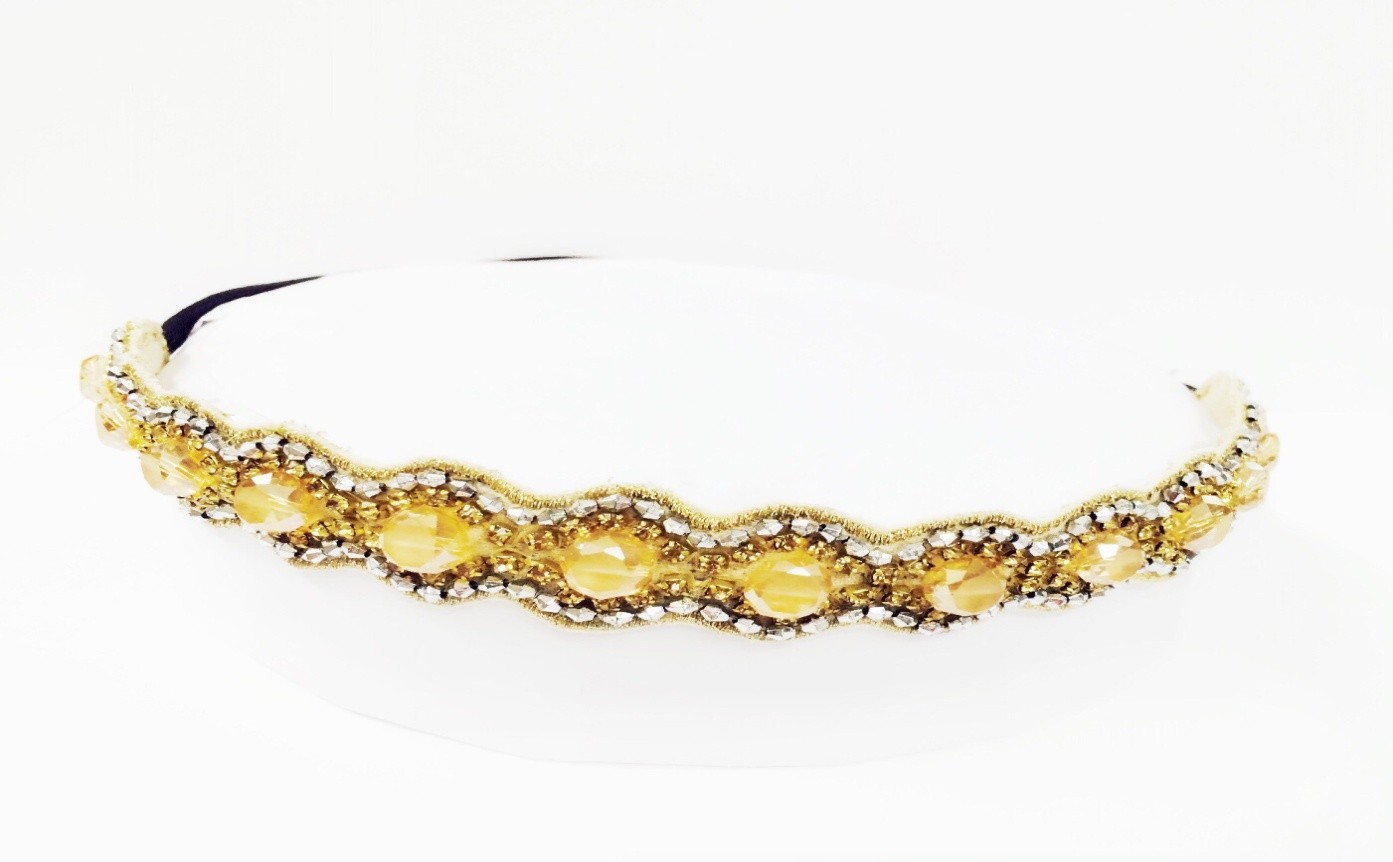 Gold crystal headband