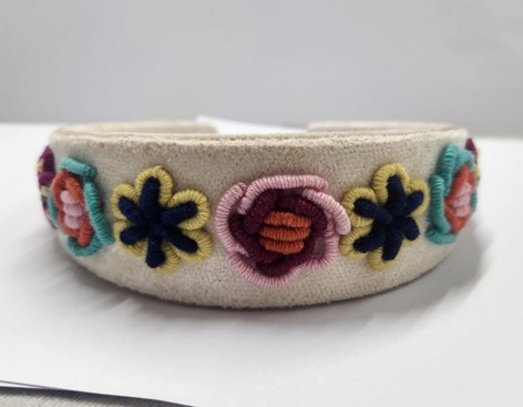 Embroidered Floral Headband