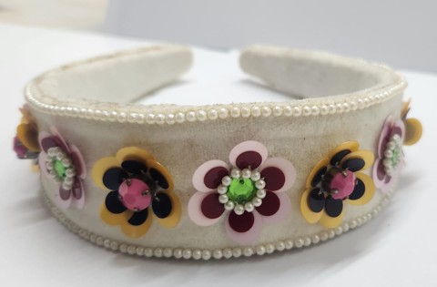 Floral Beaded Headband