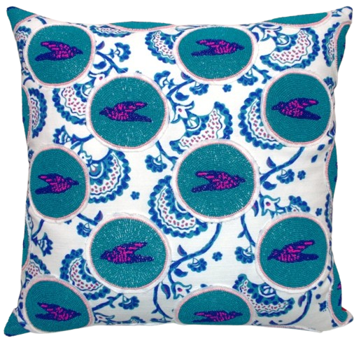 Decorative Embroidered Throw Pillow