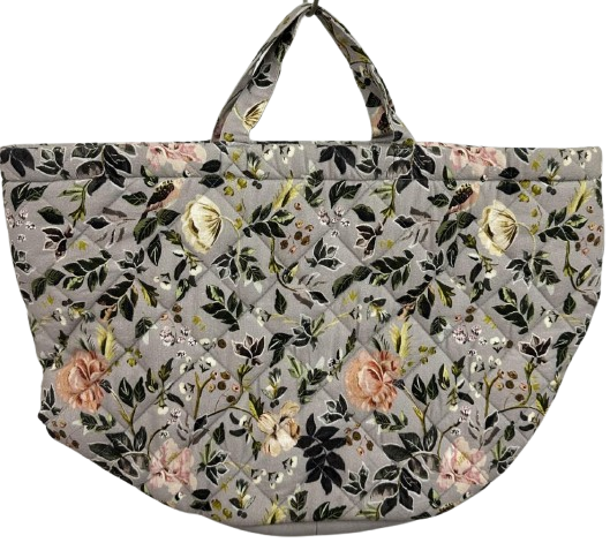 Floral Quilted Tote Bag