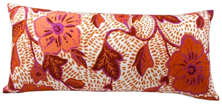 Floral Rectangular Decorative Pillow